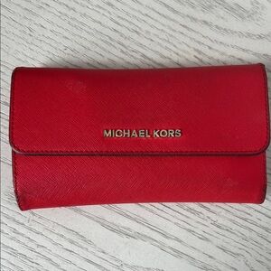 Michael Kors Vibrant Red Wallet